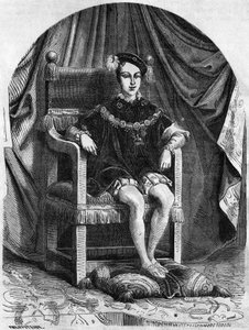 Porträt des jungen Königs Edward VI. von England und Irland (1537-1553), Gravur des 19. Jahrhunderts von Unknown artist