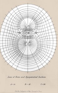 Stromleitungen und Äquipotentialflächen - in „A Treatise on Electricity and Magnetism“ Oxford