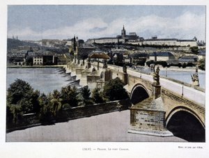 Prag, Karlsbrücke, Ende des 19. Jahrhunderts