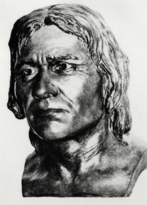 Prähistorie: Rekonstruktion des Cro-Magnon-Menschen (Büste), nach Mac Grégor von Unknown artist