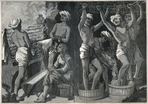 Vorbereitung von Lack in Indien. Gravur von 1885 in „Les arts et metiers illustres“ von Adolphe BITARD