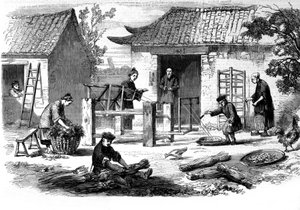 Seidenproduktion in China und die verschiedenen Herstellungsstufen