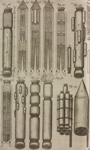 Pyrotechnische Raketen und Instrumente, aus Grand Art d