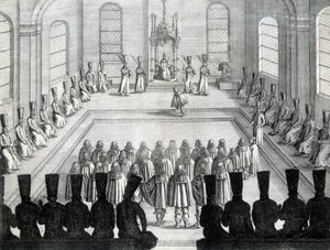 Empfang der Botschafter von Holstein (Staat Deutschland) in Moskau im Jahr 1632