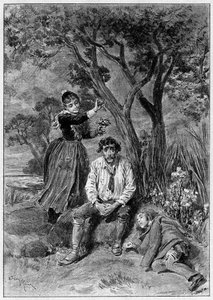 Aufführung im Odeon-Theater des Melodramas in drei Akten und fünf Bildern „L