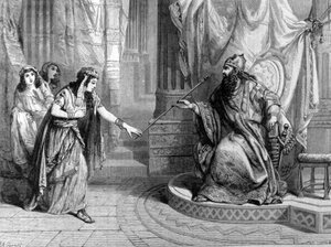 Darstellung von Esther vor dem Zepter von König Xerxes I. (19. Jahrhundert)