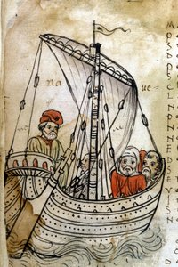 Darstellung eines Schiffes im 14. Jahrhundert nach dem Manuskript „L