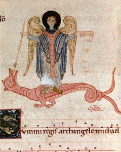 Darstellung des Erzengels Michael und des Drachen von Unknown artist