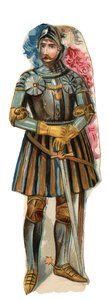Darstellung des Ritters Pierre Terrail, Herr von Bayard (1476-1524) Chromolithographie, Ende des 19. Jahrhunderts. von Unknown artist