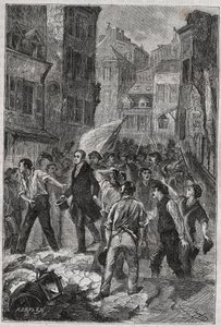 Revolte der Seidenweber in Lyon 1831 - Louis Bouvier-Dumolart (Dumolard), Präfekt und Abgeordneter von Lyon, freigelassen von Unknown artist