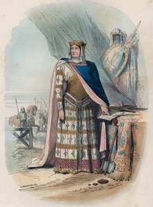 Richilde von den Ardennen (oder Richilde von der Provence) (ca. 845 - 2. Juni 910, Königreich Niederburgund) war die zweite Gemahlin von Karl dem Kahlen, König und Kaiser der Franken - Porträt von Richilde von den Ardennen oder Richilde von der Provence (c von Unknown artist
