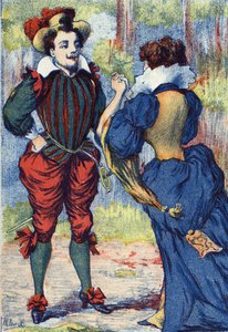 Riquet mit der Locke wird ein hübscher Herr. Anonyme Illustration zu „Riquet mit der Locke“ von Charles Perrault