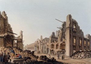 Ruinen durch das Erdbeben in Messina (Messina) im Jahr 1783 verursacht. In „Ansichten in den osmanischen Herrschaftsgebieten, in Europa, in Asien und einigen Mittelmeerinseln“