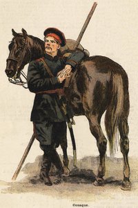 Russische Kosakenkostüme. Gravur des 19. Jahrhunderts. Bianchetti-Sammlung von Unknown artist