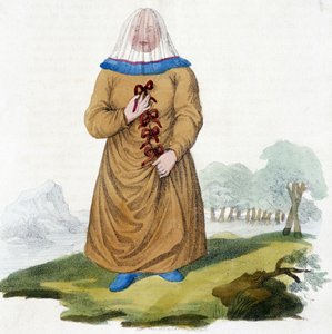 Russische Frau eines Ostiak-Stammes in traditioneller Tracht (Khanty oder Khante: Paleosibirische Jäger, im Waldgebiet des mittleren Ob-Tals)