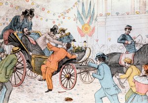 Sadi Carnot ermordet von Sante Jeronimo Caserio, einem italienischen Anarchisten, 25. Juni 1894 (Gravur) von Unknown artist