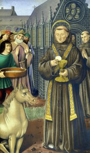 Heiliger Antonius von Padua (San Antonio di Padova) - nach dem Stundenbuch von Anne von Bretagne von Unknown artist