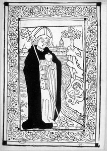 Heiliger Augustinus - Gravur von Unknown artist