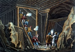 Salzmine in Deutschland Ende des 18. Jahrhunderts.