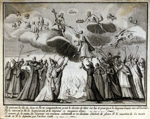 Satirische Vignette gegen den Jansenismus von Unknown artist