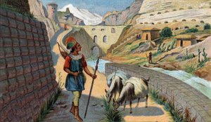 Szenen aus verlorenen Königreichen: Chaussee der Inkas Chromolithographie des 19. Jahrhunderts