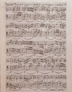 Notenseite des zweiten Buches der Toccaten von Girolamo Frescobaldi von Unknown artist