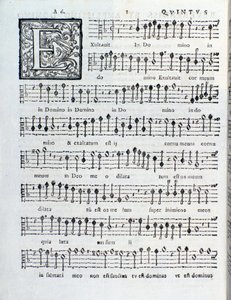 Partiturseite des zweiten Buches Sacrae symphoniae von Giovanni Gabrieli von Unknown artist