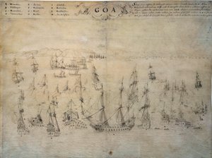 Belagerung von Goa, portugiesische Kolonie, durch die niederländische Flotte zwischen 1603 und 1639