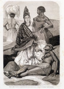 Signare Dame von Farbe und Negerin von Saint Louis im Seebad - in „Le Tour du Monde“ von Unknown artist
