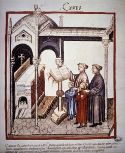 Gesang (eine Familie singt in einer Kirche) - in „Tacuinum Sanitatis“ des 14. Jahrhunderts. B.N, Wien von Unknown artist