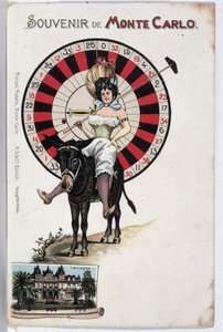 Souvenir-Postkarte von Monte Carlo, Ende des 19. Jahrhunderts von Unknown artist