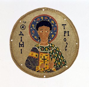 St. Demetrius - in „Geschichte und Denkmäler der byzantinischen Emaille“ von N. Kondakow. Chromolithographie 1892 von Unknown artist