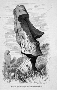 Statue auf dem Hang des Ronoraraka-Vulkans auf der Osterinsel (Rapa Nui) von Unknown artist