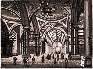 Stuttgart, Deutschland: Blick auf die Bahnhofshalle von Unknown artist