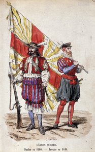 Schweizergarde: Füsilier 1660 und Fähnrich 1616