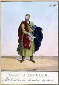 Tartarischer Kleiderhändler in Russland im 19. Jahrhundert von Unknown artist