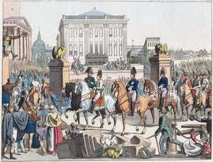 Die alliierten Streitkräfte marschieren am 31. März in Paris ein von Unknown artist