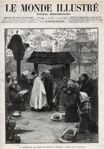 Die Segnung der Ostereier in Galizien (Kleinrussland) - Gravur in „The Illustrous World“ von 1895 von Unknown artist