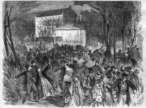 Die Berliner Brauereien: der Tempel des Bockbiers - Gravur in „Le Journal Illustré“ von Unknown artist