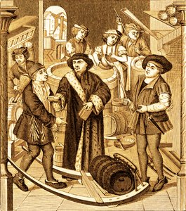 Der Bischof von Tournai empfängt den Zehnten des Bieres in Tournai von Unknown artist