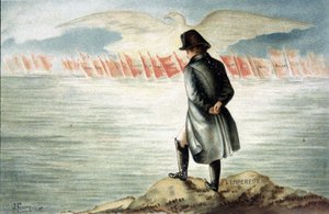 Der Kaiser auf St. Helena. Chromolithographie des 19. Jahrhunderts. von Unknown artist