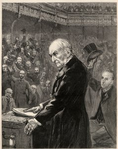 Das Unterhaus, 13. Februar 1893: Rede von William Ewart Gladstone (Gravur) von Unknown Artist
