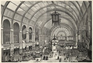 Die Internationale Ausstellung in Amsterdam 1869 - Innenansicht des Ausstellungspalastes