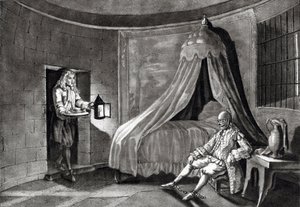 Der Eiserne Maske in seinem Gefängnis auf der Insel Sainte-Marguerite von Unknown artist