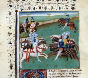 Die Ritter der Tafelrunde bei einem ritterlichen Turnier