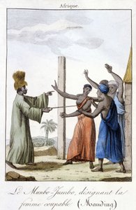 Der Munbo-Jumbo, der die schuldige Frau bezeichnet (Manding) von Unknown artist