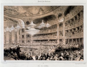 Der Opernball in Paris. Gravur des 19. Jahrhunderts Private Sammlung von Unknown artist
