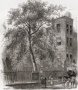 Die Platane, Wood Street, Cheapside, London, England im 19. Jahrhundert von Unknown artist