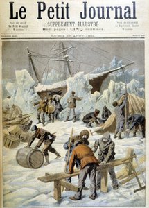 Die Wellman-Polar-Expedition: Lager auf dem Eis, „Le Petit Journal“, 27.08.1894 von Unknown artist