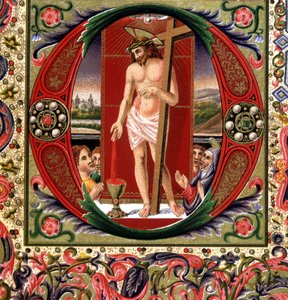 Das Blut Jesu Christi. Chromolithographie des 19. Jahrhunderts von Unknown artist